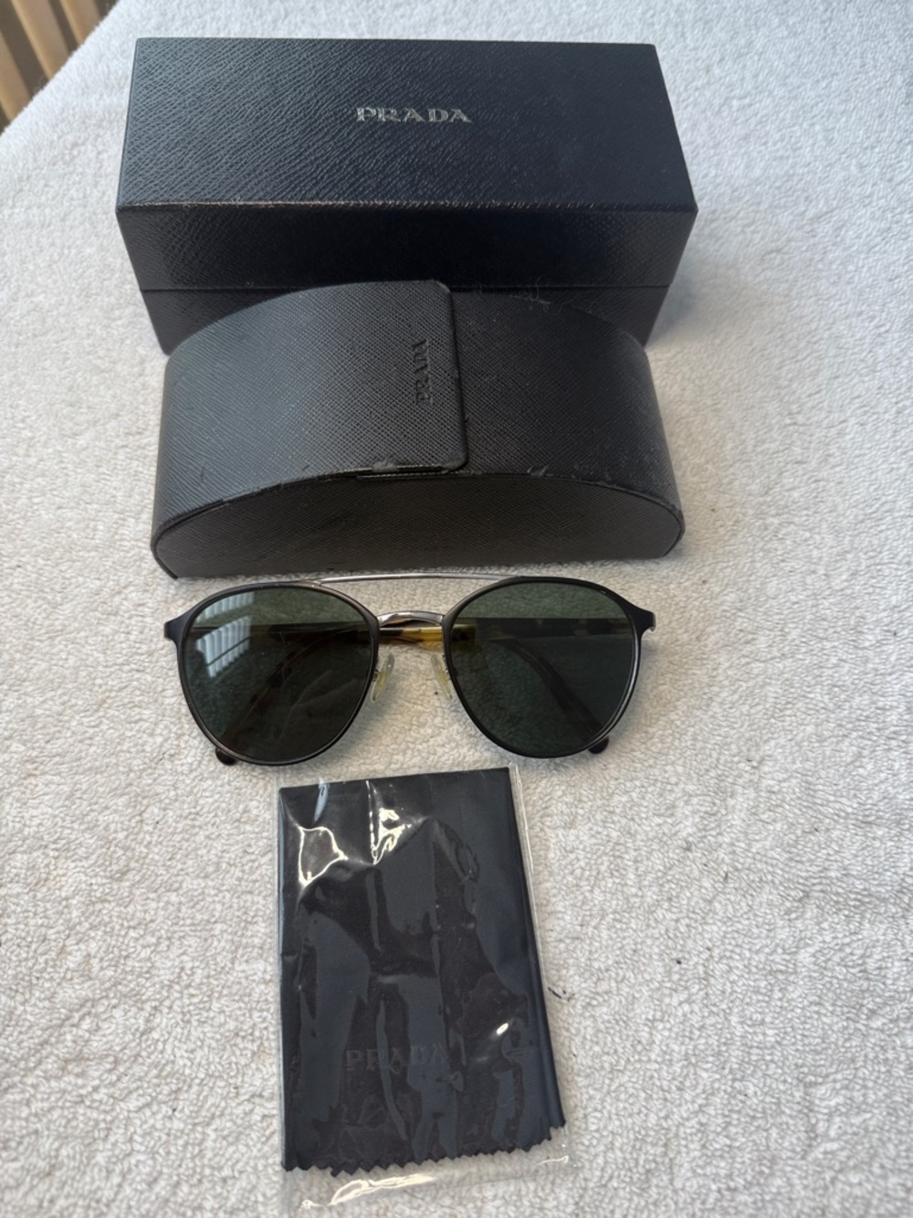 PRADA Sunglasses metal Tortoise Shell SPR62T